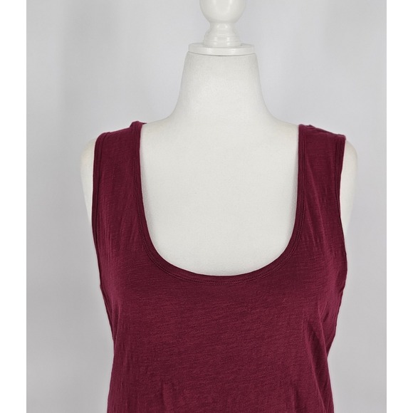 Soft Surroundings Berry Wine Crisscross Back Midi Dress Large 28867 Cotton Rayon - Picture 3 of 9